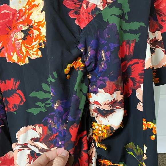 Zara Shoulder Padded Ruffle Dress- Medium - Picture 2 of 4